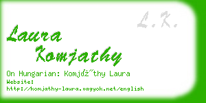 laura komjathy business card